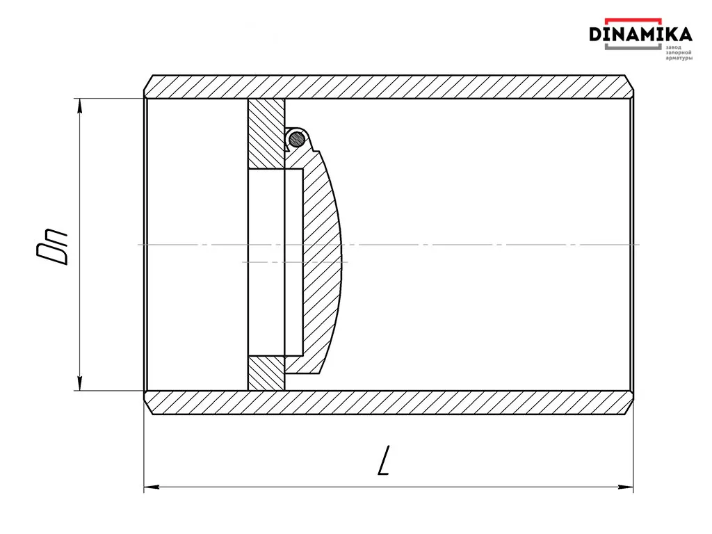 Обратный клапан 19с38нж Ду600 под приварку