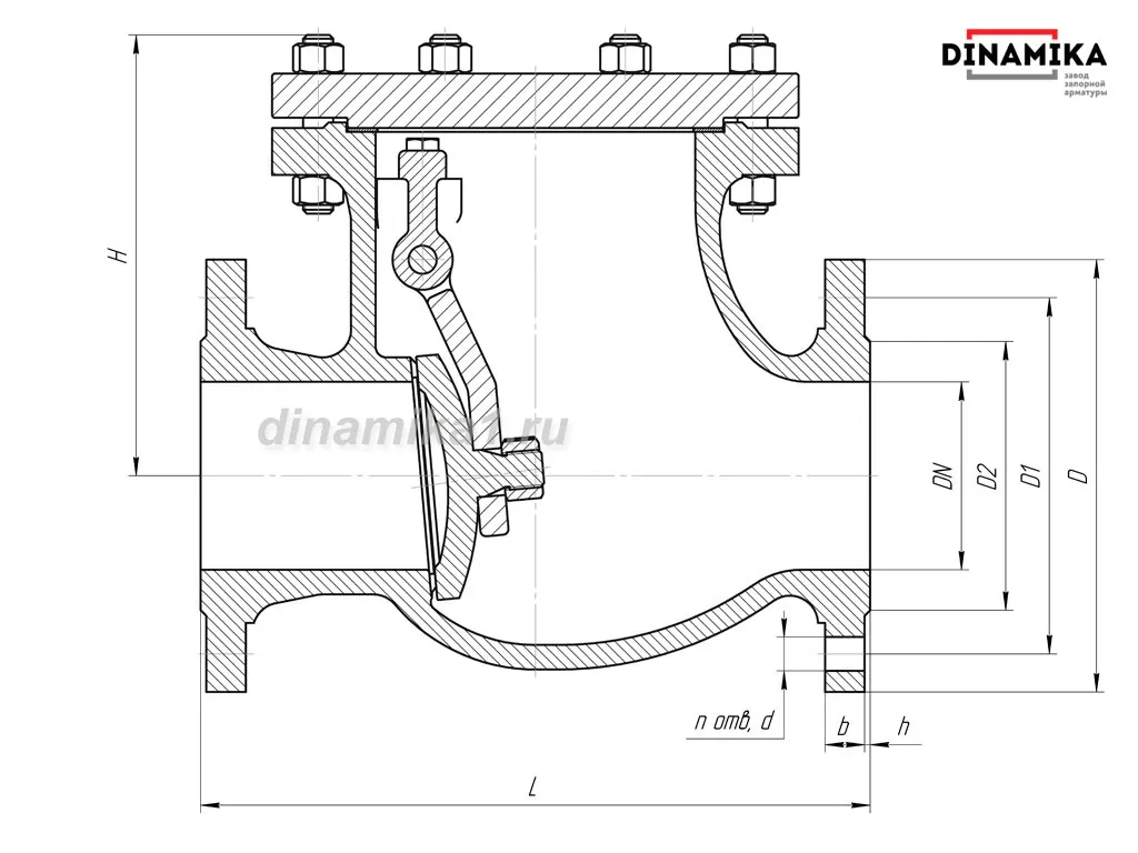 Обратный клапан 19с53нж Ду200 фланцевый